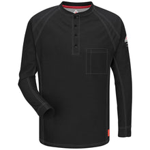 Load image into Gallery viewer, Bulwark FR QT20 iQ Series Men's Comfort Knit Long Sleeve Henley - 3pk
