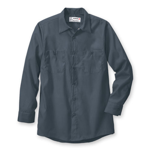 Aramark 100% cotton Work Shirt, Long Sleeve